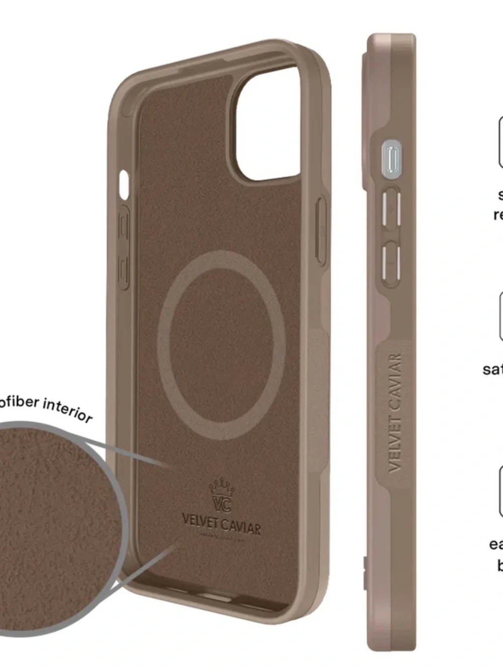 Velvet Caviar Brown MagSafe Compatible Phone Case iPhone 15